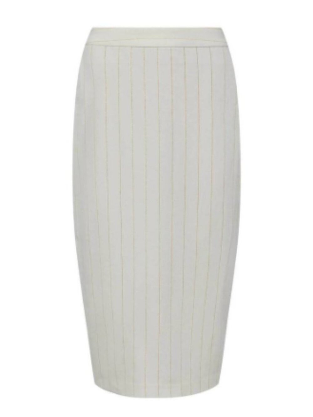 L'AGENCE Julie Tailored Linen-Blend Pencil Skirt NWT Ecru Pinstripe Size 8